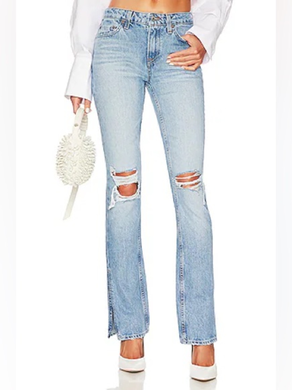GRLFRND Hailey Slit Boot Cut Jeans 29